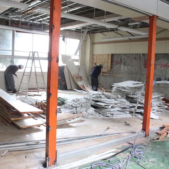 解体工事中の現場